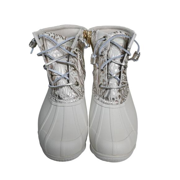 Sperry Womens 7 Medium Syren Gulf Duck Boot in Ivory NEW - Picture 3 of 11